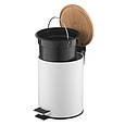 Контейнер для сміття Ardesto Minimalism З педаллю Білий 3 л (ARHB3601WB), фото 4