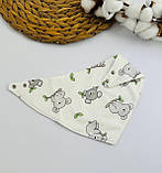 Непромокальний двосторонній слинявчик-нагрудники на кнопках, фото 3