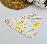 Непромокальний двосторонній слинявчик-нагрудники на кнопках, фото 7