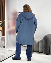 Демісезонна жіноча куртка джинс батал великого розміру Розміри: 56-58, 60-62, 64-66, 68-70, фото 3