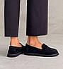 Лофери замшеві анатомічні жіночі чорні, фото 3