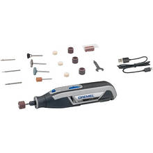 Гравер Dremel 7760-15 3.6V, 2Ah, 8000-25000об/хв, 15 насадок, 195см (F.013.776.0JA)