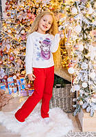 Дитяча піжама з начосом на дівчинку, р.110, тигр