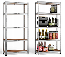 Стелаж LEOBRO Premium 150 х 70 х 30 см, 175кг/полиця, 5 полиць (LB-R112) (mrk)