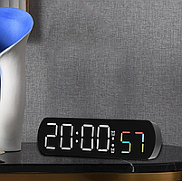 Годинник Deepfox DS-6639 LED цифровий електронний настільний Будильник Дата Температура (16.6 х 4.7см), фото 9