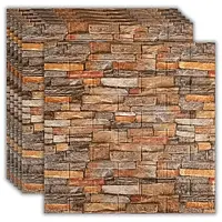 Самоклеючі 3Д панелі піщаної цегли 700х770х4 мм