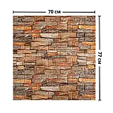 Самоклеючі 3Д панелі піщаної цегли 700х770х4 мм, фото 4