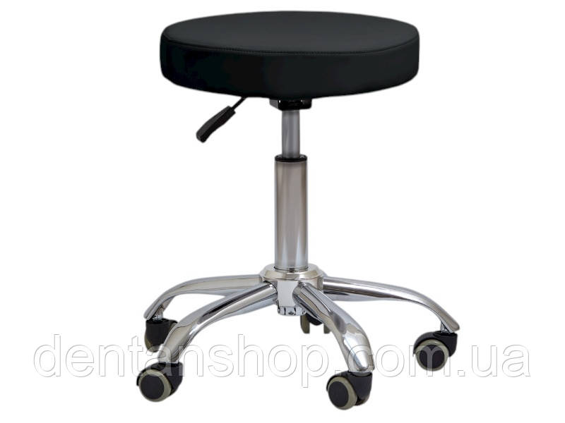 Стілець без спинки для майстра косметолога, манікюру та для майстрів салону краси Чорний мод 006 { H 41-56см }, фото 1