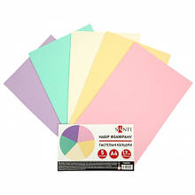 Набір Фоаміран ЕВА SANTI пастельні кольори, 200*300мм, товщина 1,7 мм, 5 кольорів