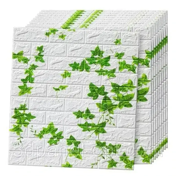 Самоклеюча декоративна 3D панель Плющ 70x77см 3мм, 3Д шпалери виноград, Стіновий декор, фото 1
