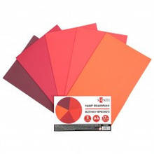 Набір Фоаміран ЕВА SANTI відтінки червоного, 200*300мм, товщина 1,7 мм, 5 кольорів