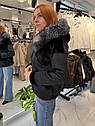 Жіноча дублянка, еко норка и шкіра., фото 3