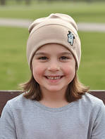 Шапка трикотажна весняна для дівчинки Among Us шоколад