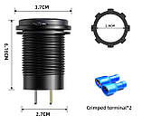 Врізна зарядка 12-24V на 118W USB QC 3.0 + PD Type-C для лептопів телефонів в авто від акумулятора, фото 4