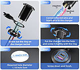 Зарядка адаптер на 100W USB QC 3.0 + PD Type-C в авто к акумулятору 12-24V, фото 6