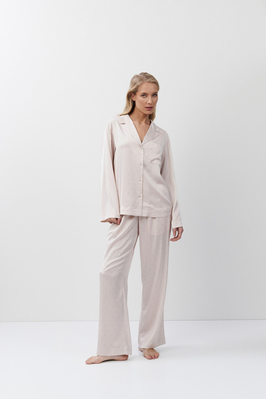 Шовкова піжама сорочка та штани Aruelle Gilian pajama long, фото 1