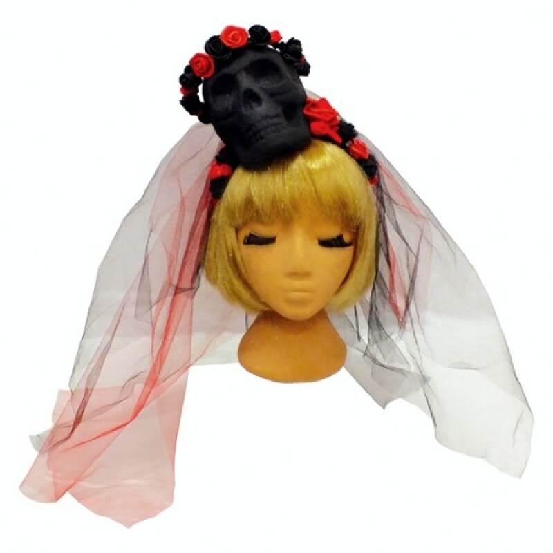 Обруч карнавальний Череп нареченої, фото 1