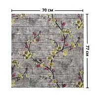 Самоклеюча 3д панель Сакура 700x770x4мм, 3D шпалери Квітуче дерево, 3Д обої стильне рішення вашого інтер'єру