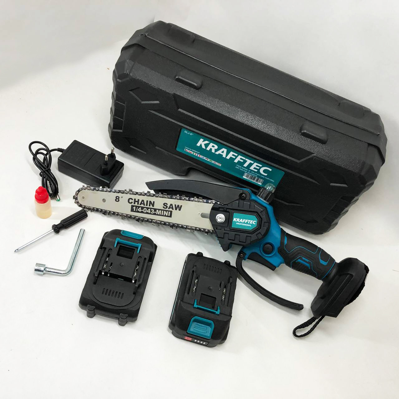 Обрізки гілок Krafftec 20 см, Електропила по дереву ручна ножівка, Акумуляторна мініпила CF-30, фото 1