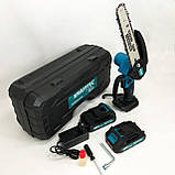 Обрізки гілок Krafftec 20 см, Електропила по дереву ручна ножівка, Акумуляторна мініпила CF-30, фото 2