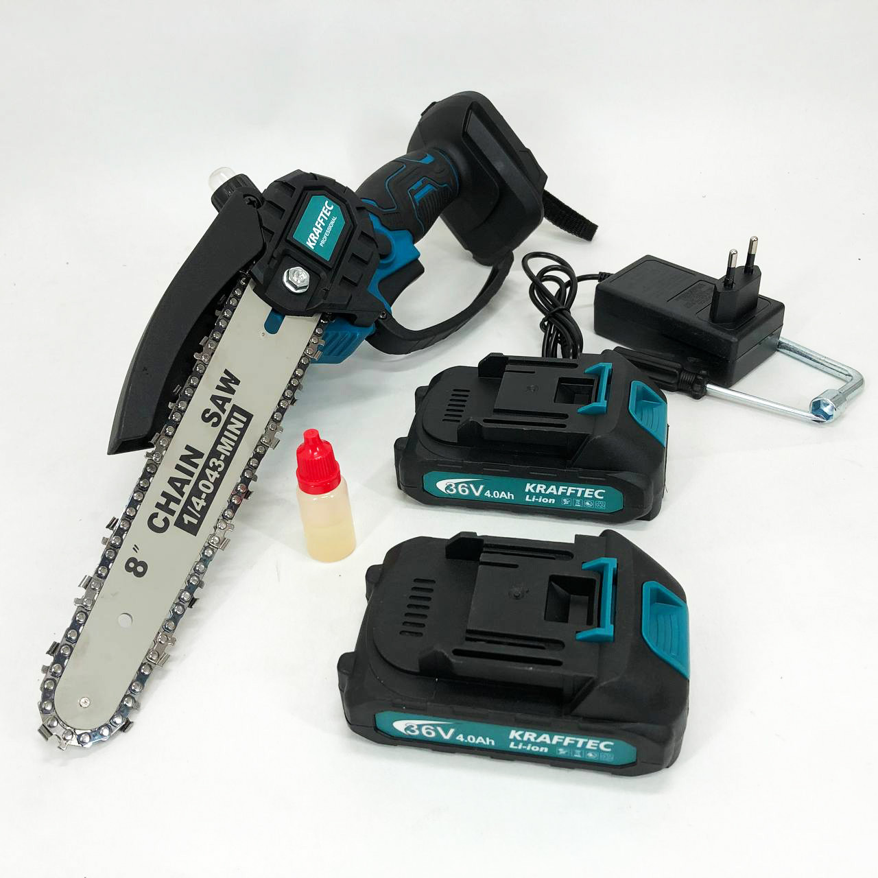 Електрична пила по дереву ланцюгова, Акумуляторна ланцюгова пила з акумуляторною зарядкою NO-63, фото 1