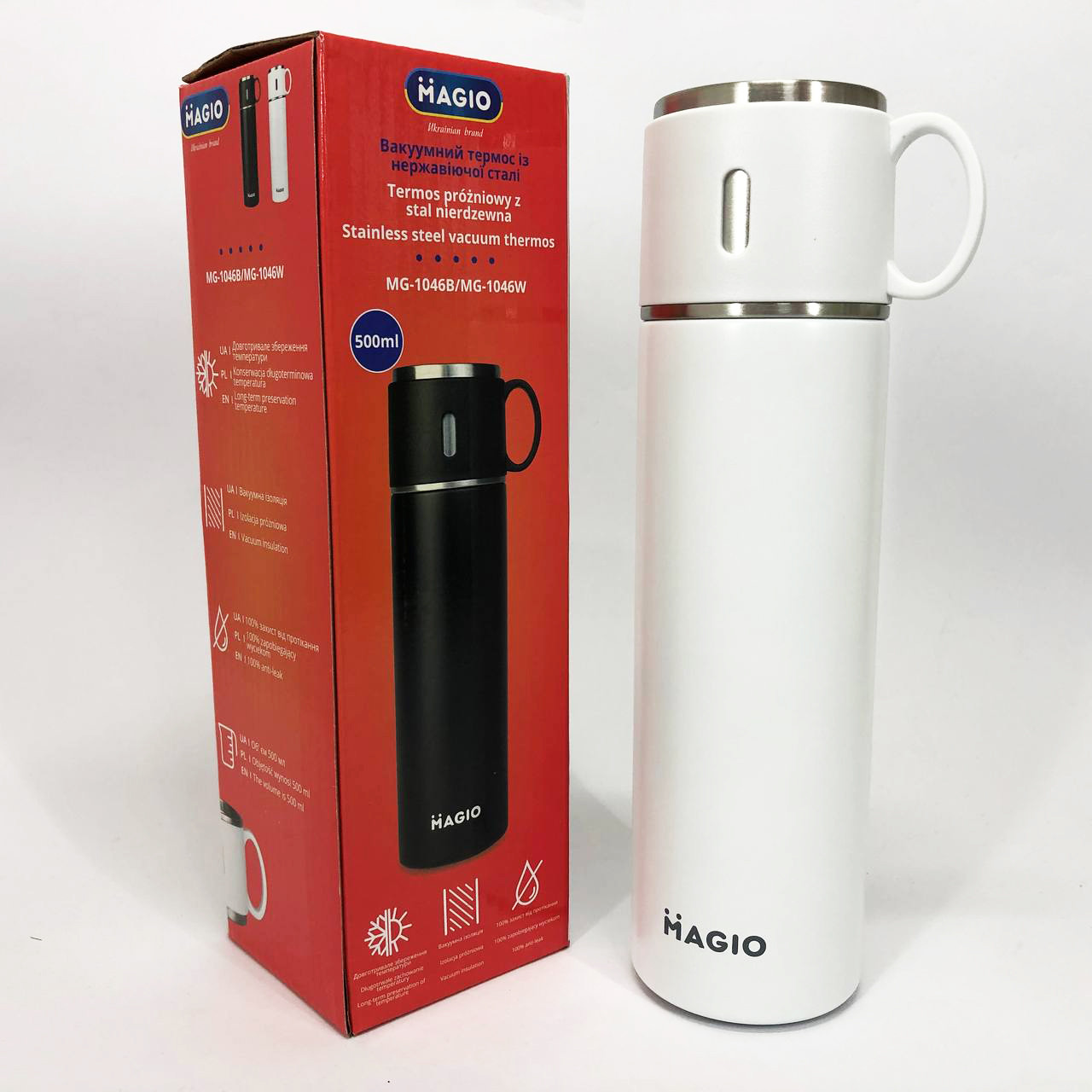 Термос питний туристичний MAGIO, Якісний термос маленький питний для гарячих напоїв KQ-77, фото 1