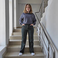 Жіночі джинси-палацо прямі стрейч 30 тинт