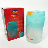 Якісний сімейний термос Magio MG-1071 420 мл, Чашка-термос для кави, Термос для чаю помповий OL-71, фото 6