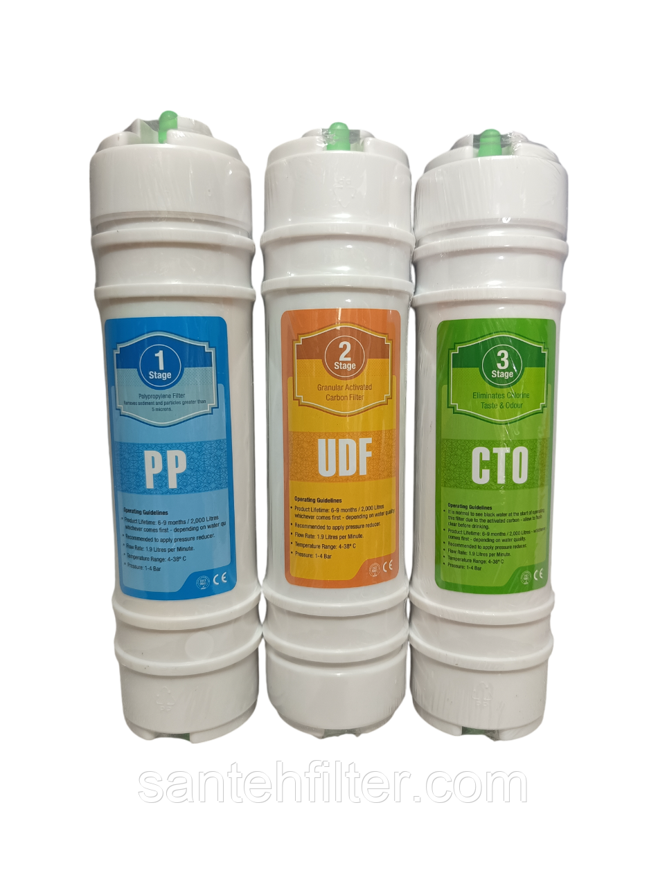 Комплект картриджів 11"- 2.5" - В до пурифайєрів та зворотнього осмосу закритого типу