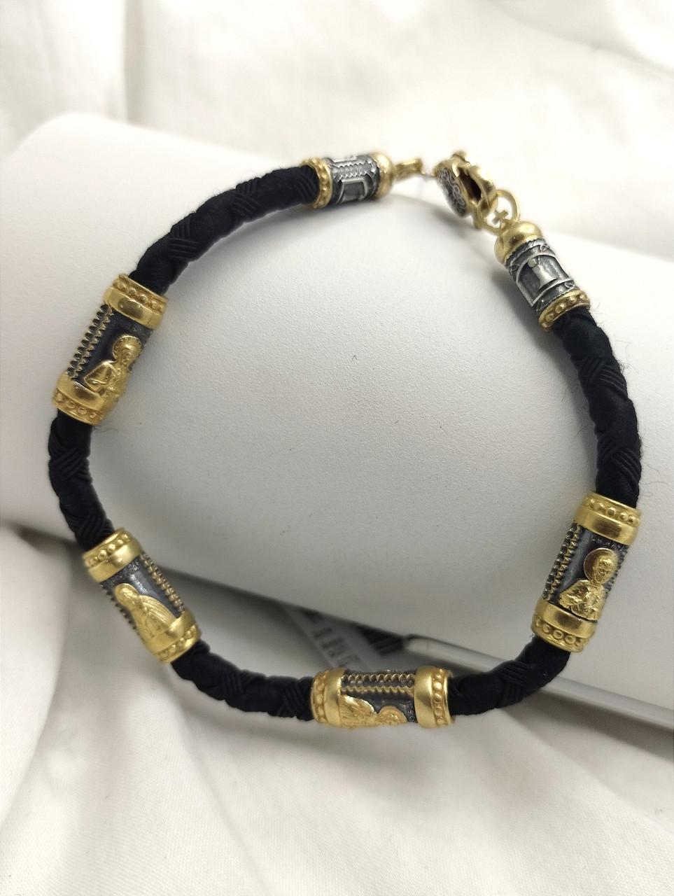 Срібний браслет із позолотою