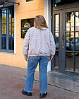 Жіноча демісезонна куртка NOBILITAS 46 - 60 молочного кольору (арт. 25058), фото 3