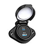 USB панель зарядка IP67 від 10-90V QC3.0 PD Type-C юсб розетка зарядка від акумулятора батареї, фото 5