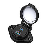USB панель зарядка IP67 від 10-90V QC3.0 PD Type-C юсб розетка зарядка від акумулятора батареї, фото 6