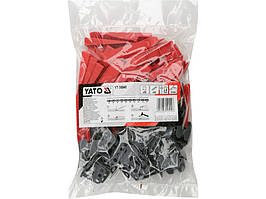 Набір кліпс і клинків для монтажа керамической плитки t≤14мм шов 2мм YATO 50+50шт.YT-36940