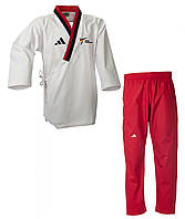 Добок для тхеквондо ADIDAS POOMSAE для дівчаток | біло-червоний | adiTPYF02