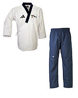 Добок для тхеквондо ADIDAS POOMSAE для жінок | біло-синій | ADITPAF02