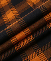 Чоловіча зимова куртка-сорочка з капюшоном у клітинку Orange XL, фото 4