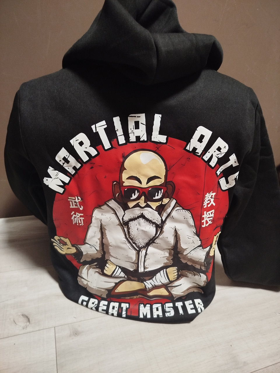 Утеплений батник пайта толстовка для хлопчика підлітка з начосом Майстер бойових мистецтв на 13-18 років чорний, фото 1