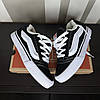 Кеди зимові Vans Skool Knu black white winter Fur унісекс Ванс Кну чорні білі з хутром для хлопців і дівчат Зима, фото 6