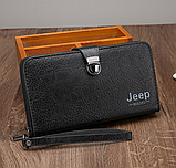 Чоловічий клатч барсетка Jeep, великий гаманець клатч Джип, фото 2