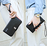 Чоловічий клатч барсетка Jeep, великий гаманець клатч Джип, фото 3