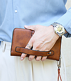 Чоловічий клатч барсетка Jeep, великий гаманець клатч Джип, фото 7