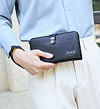 Чоловічий клатч барсетка Jeep, великий гаманець клатч Джип, фото 8