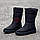 Дутики жіночі зимові чорні чоботи на широку ногу (Код: 3485), фото 9