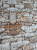 Панель самоклеюча декоративна 3D під цеглу Бежево-коричневий піщаник 700x770x3 мм