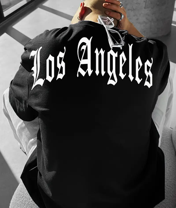 Чоловіча футболка Los Angeles XL Black, фото 1