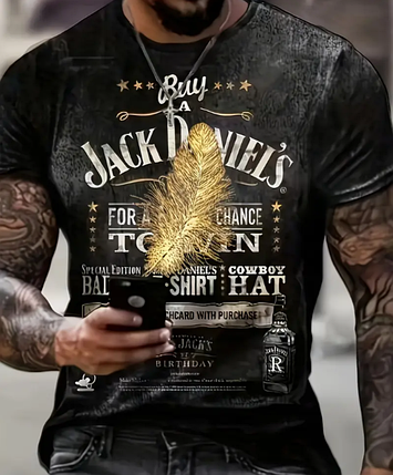 Чоловіча футболка Jack Daniels XL Black, фото 1