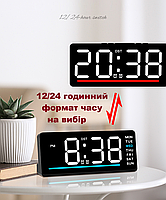 Годинник Deepfox DS-6676 LED цифровий електронний настільний Будильник Дата Температура (15.5 х 6.3см), фото 3