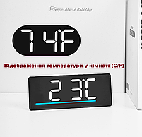 Годинник Deepfox DS-6676 LED цифровий електронний настільний Будильник Дата Температура (15.5 х 6.3см), фото 4