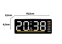 Годинник Deepfox DS-6676 LED цифровий електронний настільний Будильник Дата Температура (15.5 х 6.3см), фото 6